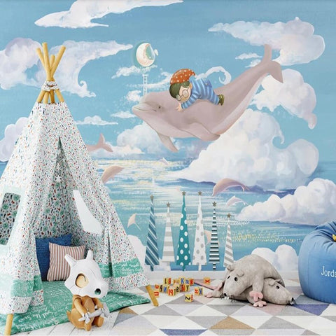 Poster Papier Peint Dauphin | Le Petit Intissé