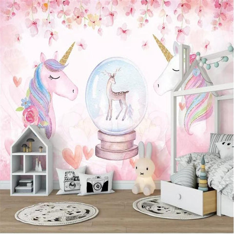 Papier Peint Licorne Kawaii | Le Petit Intissé