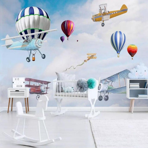Papier Peint Avion Vintage | Le Petit Intissé