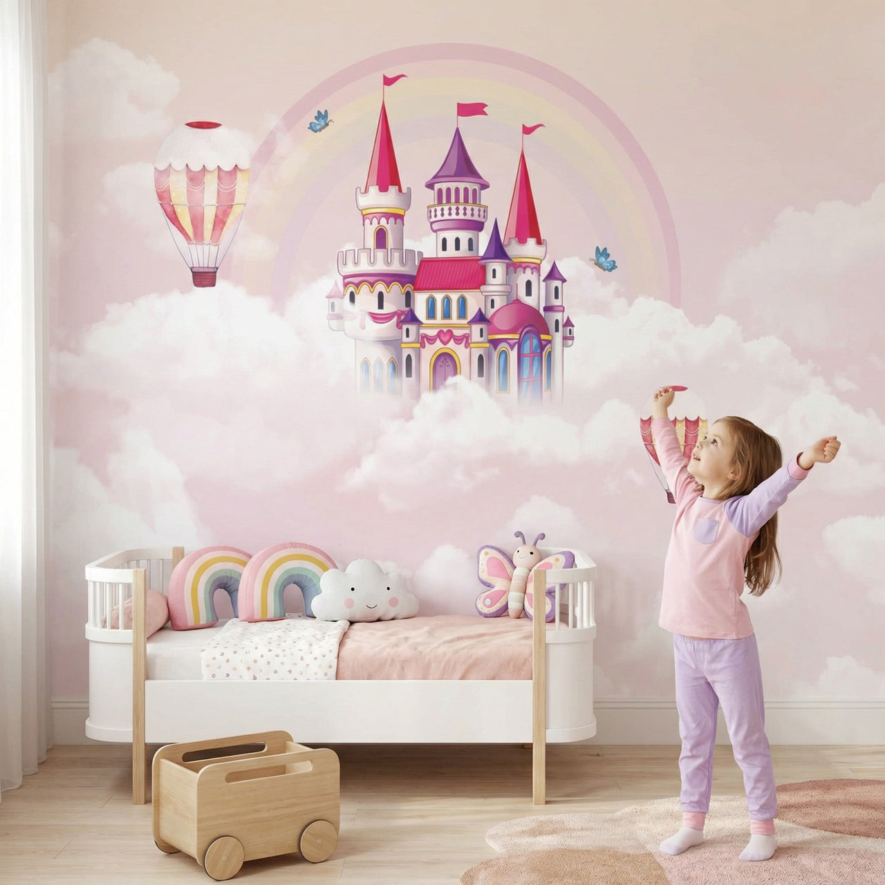 Papier Peint Princesse <br/> Bannière et Château