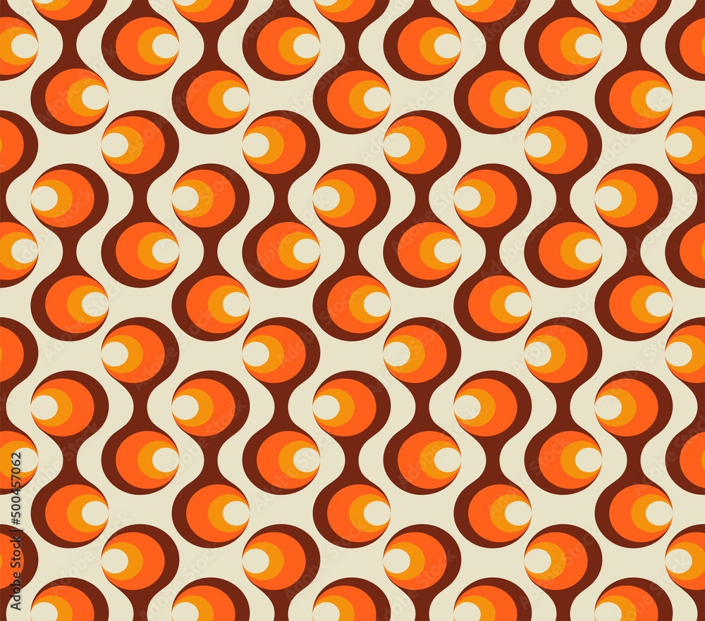 Papier Peint Orange Vintage | Le Petit Intissé