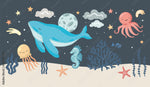 Papier Peint Marin <br/> Baleine Bleue et Copains