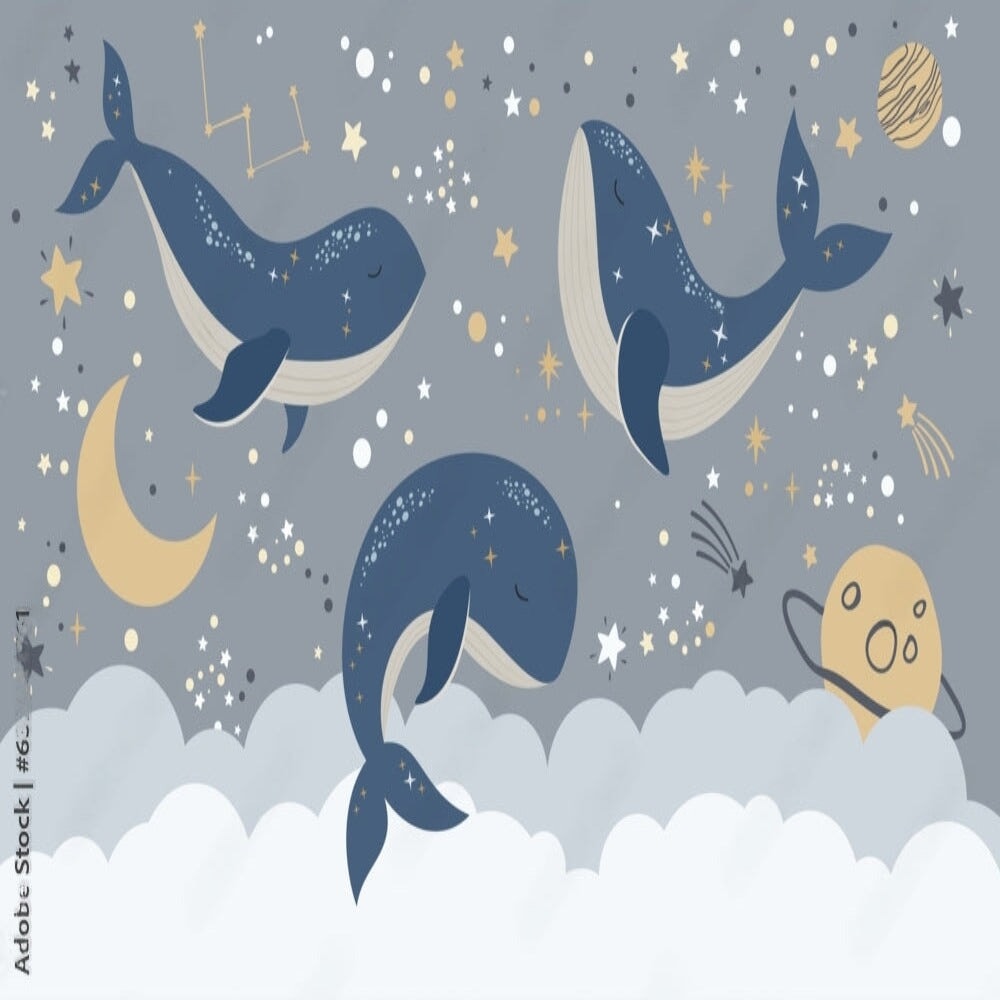 Baleine Bleue Décoration Murale | Le Petit Intissé