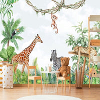Thumbnail for Papier Peint Panoramique Animaux Jungle | Le Petit Intissé