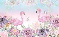 Thumbnail for Papier Peint Flamant Rose <br/> Jardin Floral