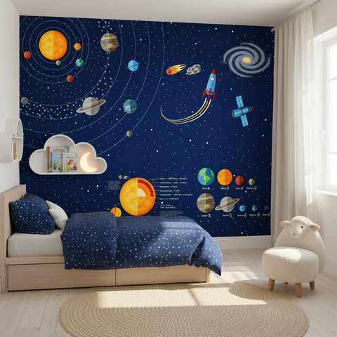 Papier Peint Panoramique Planète | Le Petit Intissé