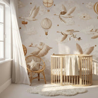 Thumbnail for Papier Peint Oiseaux <br/> Oies et Montgolfières