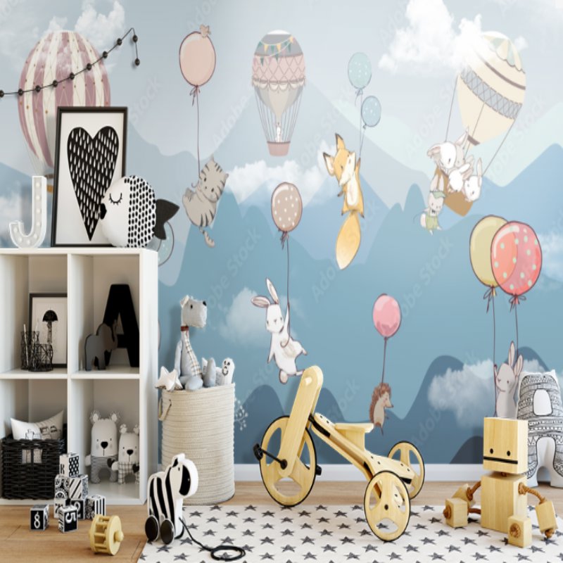 Papier Peint Animaux <br/> Balloons in the Sky