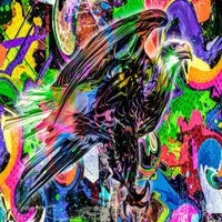 Thumbnail for Papier Peint Graffiti <br/> Aigle Coloré
