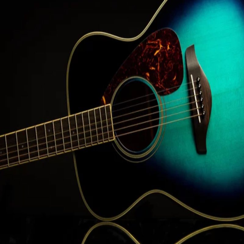 Papier Peint Musique <br/> Guitare Emeraude