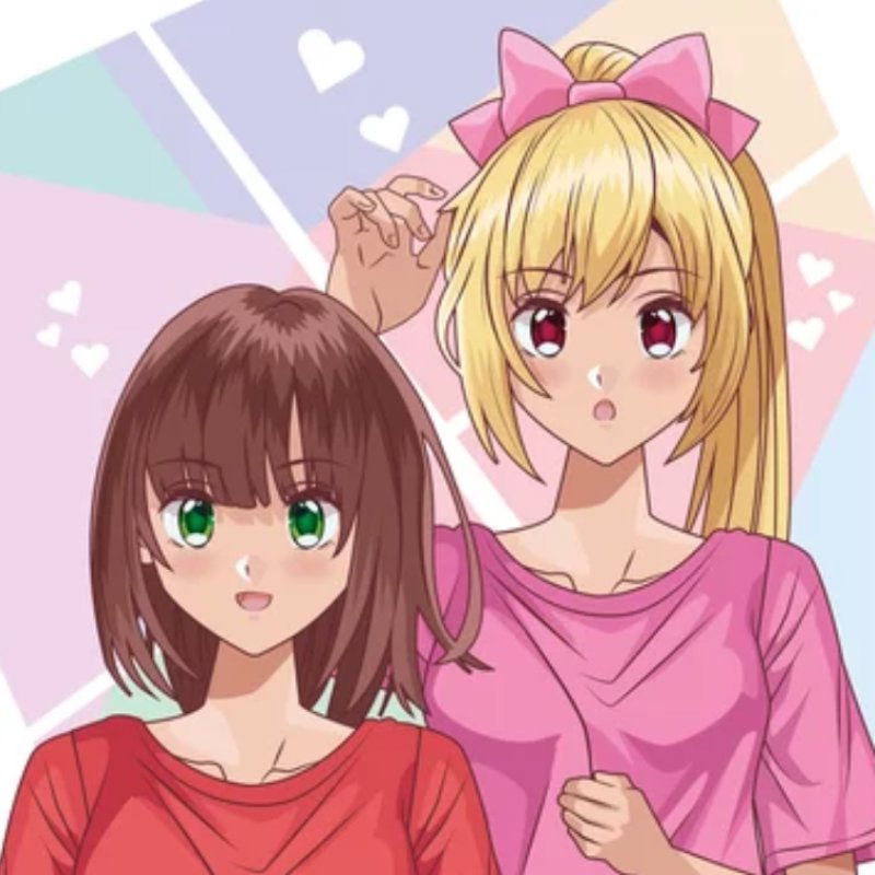 Papier Peint Japonais Manga <br/> Sisters