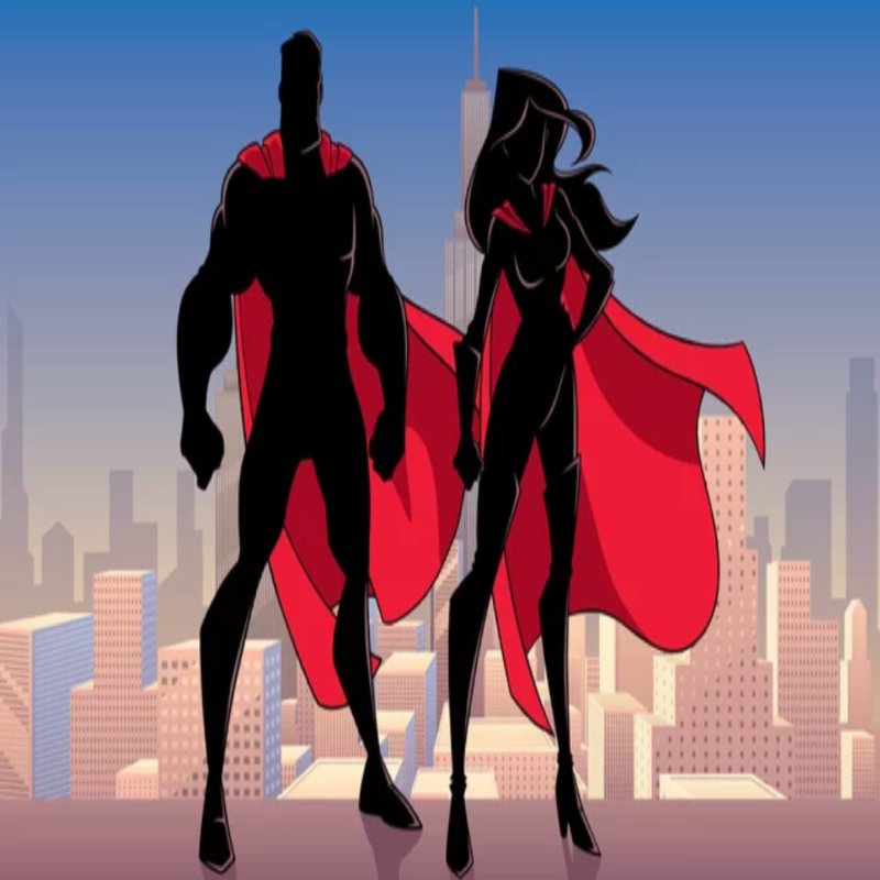 Papier Peint Super Héros <br/> Duo de Choc