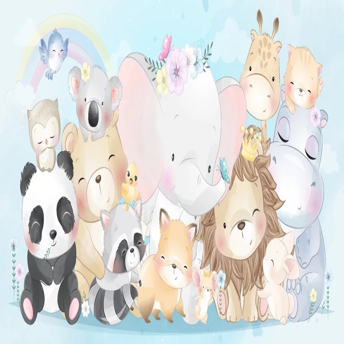 Papier Peint Animaux <br/> Mignons Compagnons
