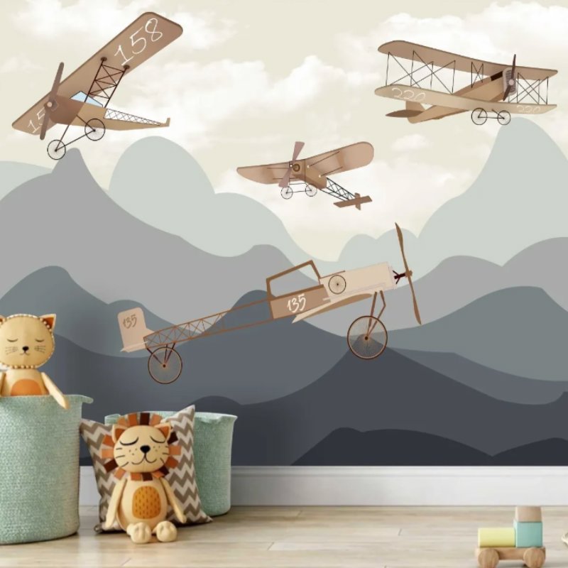 Papier Peint Avion <br/> Sky Kids