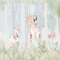 Thumbnail for Papier Peint Princesse <br/> Jardin Tropical et Licorne