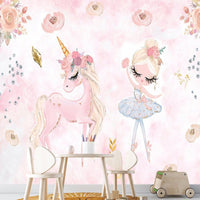 Thumbnail for Papier Peint Licorne <br/> Danseuse en Fleur