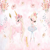 Thumbnail for Papier Peint Licorne <br/> Danseuse en Fleur