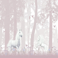Thumbnail for Papier Peint Licorne <br/> Ballade Forêt Rose