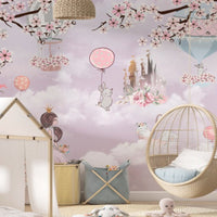 Thumbnail for Papier Peint Princesse <br/> Ciel Fleuri et Château