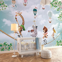 Thumbnail for Papier Peint Animaux <br/> Hippopotame Funambule & Co