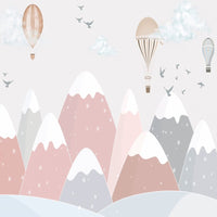 Thumbnail for Papier Peint Fille Classique <br/> Montagnes et Douceur Pastel