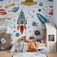 Thumbnail for Papier Peint Espace <br/> Rockets et Planètes
