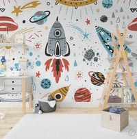 Thumbnail for Papier Peint Espace <br/> Rockets et Planètes