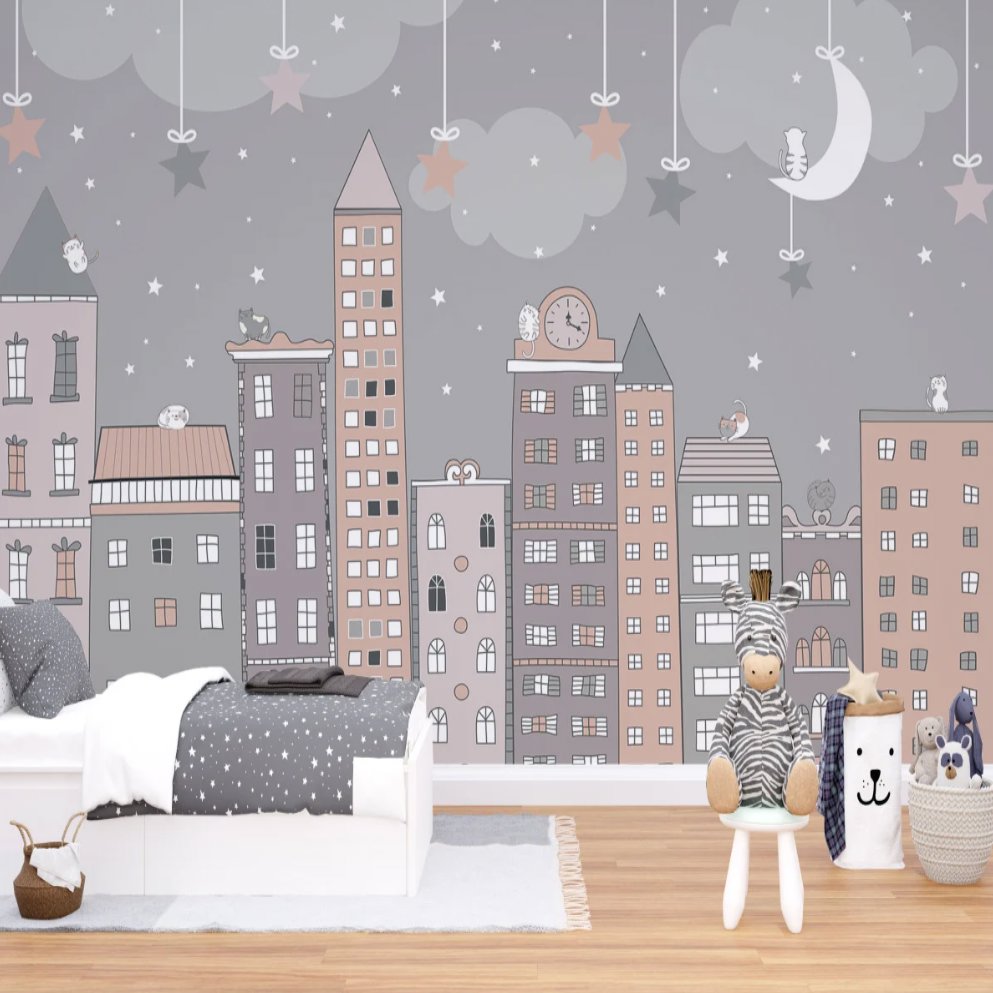 Papier Peint Fille Classique <br/> Panoramique Bâtiment