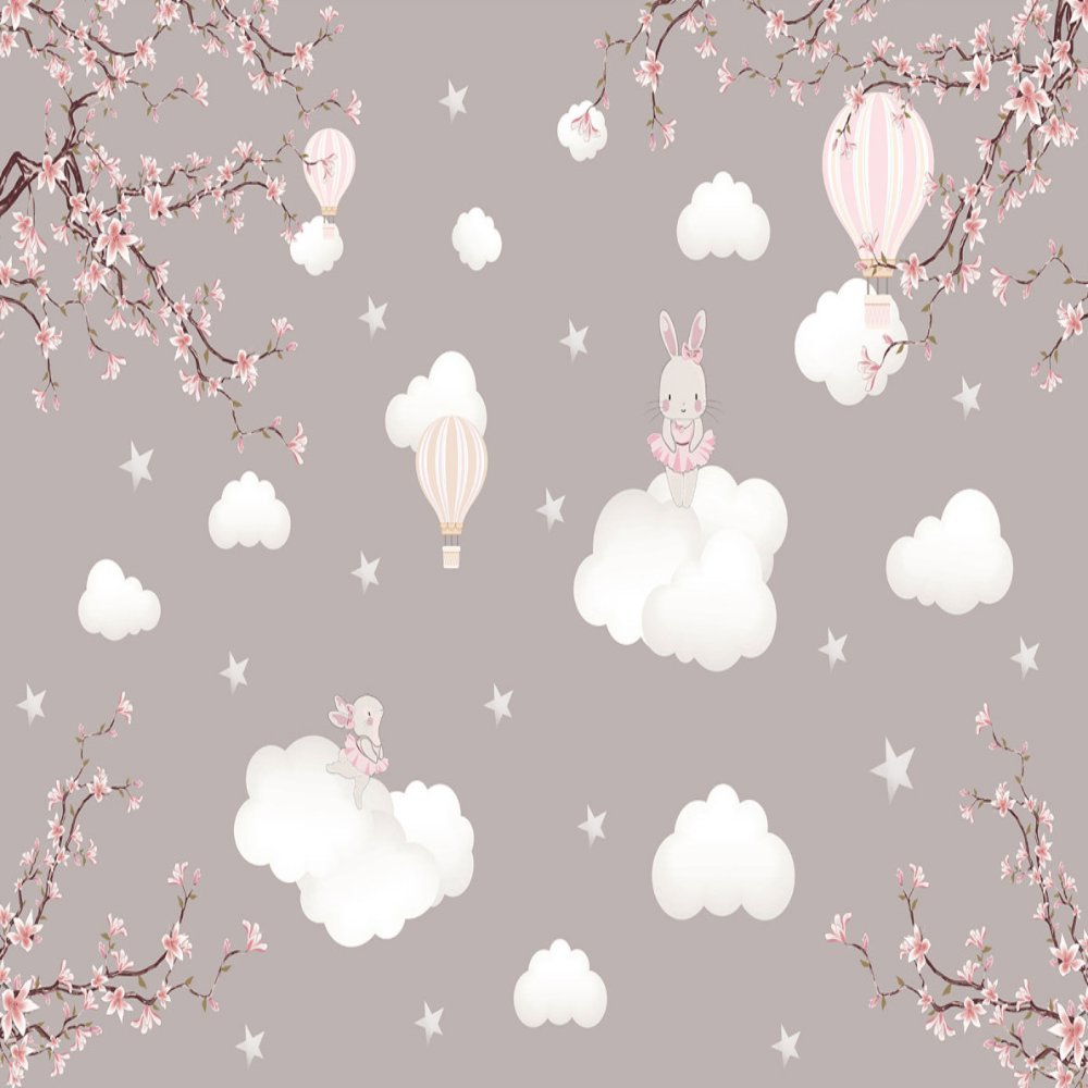 Papier Peint Fille Classique <br/> Hello Bunny