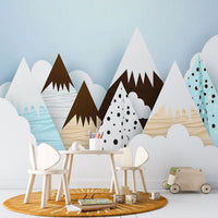 Thumbnail for Papier Peint Garçon Classique <br/> Montagne Pic Neige