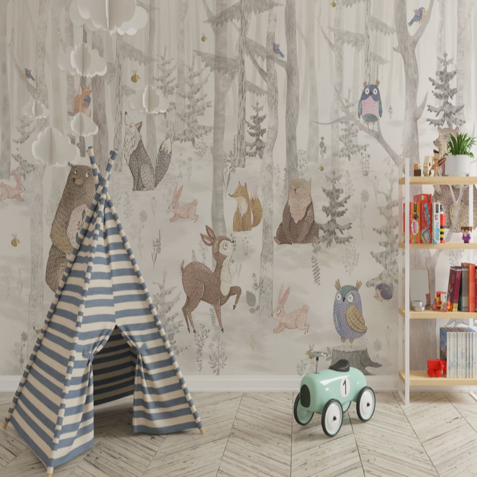 Papier Peint Animaux <br/> Forêt Fantastique