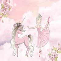 Thumbnail for Papier Peint Licorne <br/> Ballerine Rose