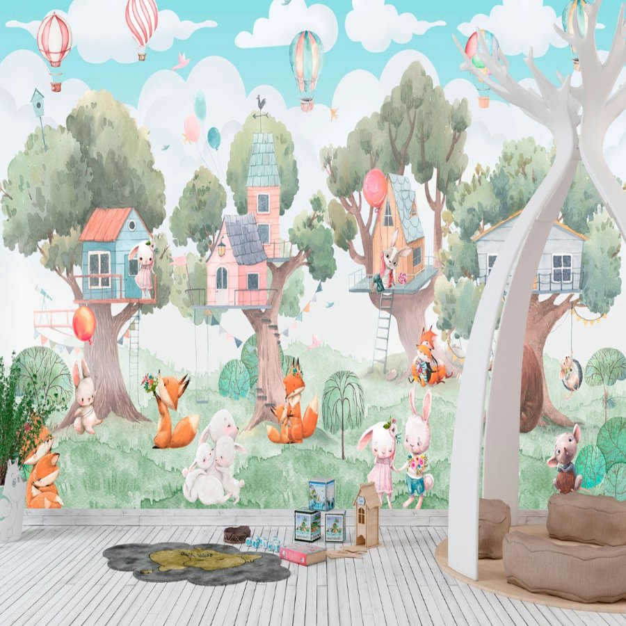 Papier Peint Animaux <br/> Vivre dans la Forêt