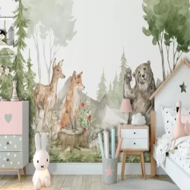Papier Peint Animaux <br/> Compagnon et Forêt