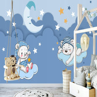 Thumbnail for Papier Peint Bébé Classique <br/> Ciel Etoilé et Oursons