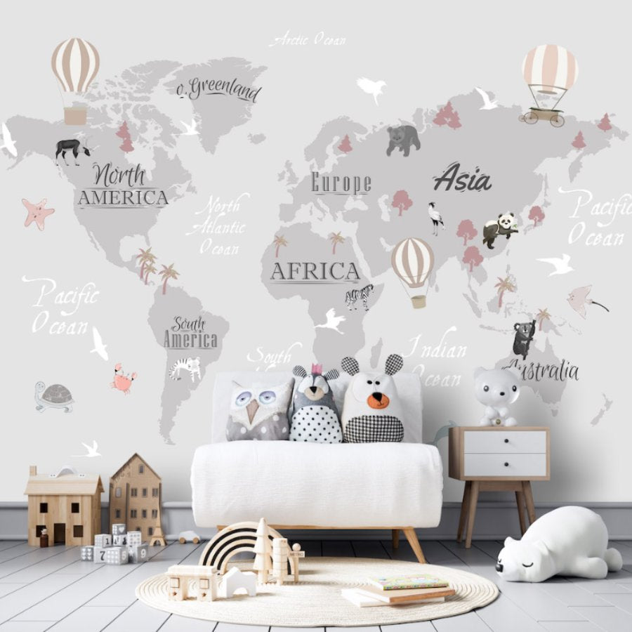 Papier Peint Carte du Monde <br/> Curiosité et Evasion