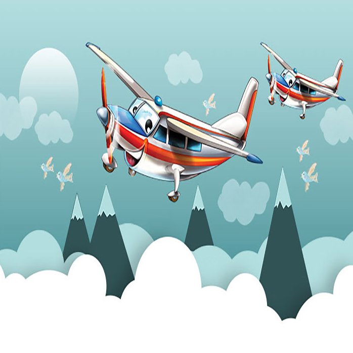 Papier Peint Avion <br/> Avion Souriant