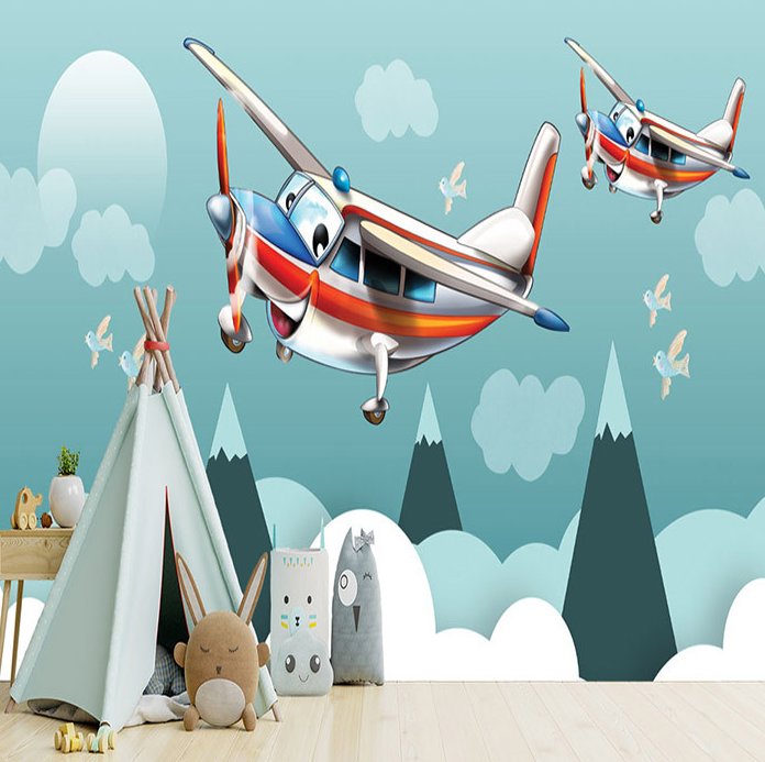 Papier Peint Avion <br/> Avion Souriant