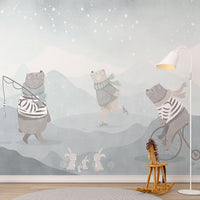 Thumbnail for Papier Peint Bébé Classique <br/> Ours Patinage