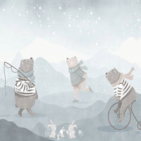 Thumbnail for Papier Peint Bébé Classique <br/> Ours Patinage