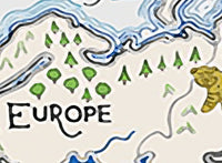 Thumbnail for Papier Peint Carte du Monde <br/> Trésor du Pirate