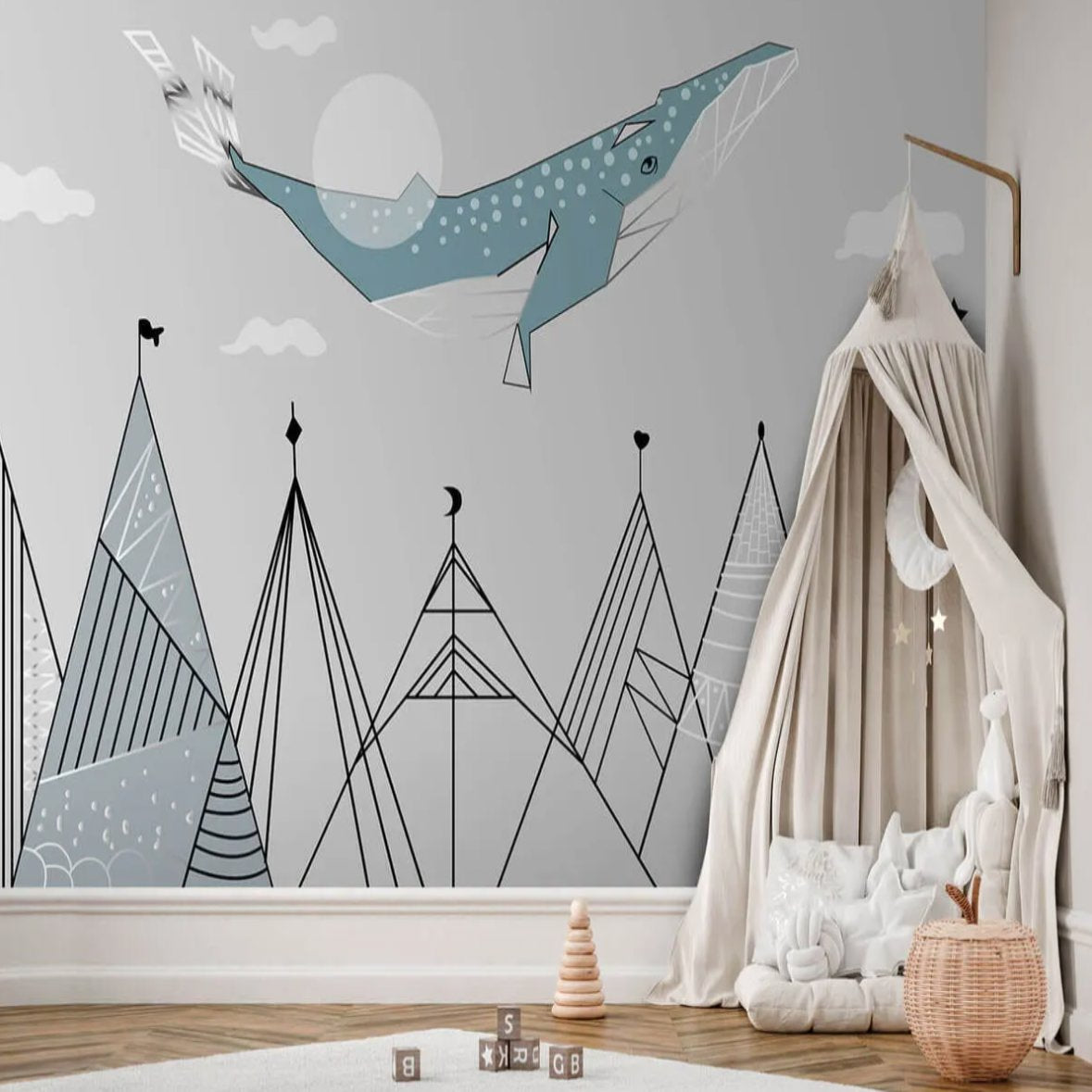 Papier Peint Marin <br/> Design Géométrique