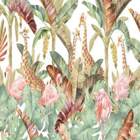 Thumbnail for Papier Peint Animaux <br/> Girafes et Flamants
