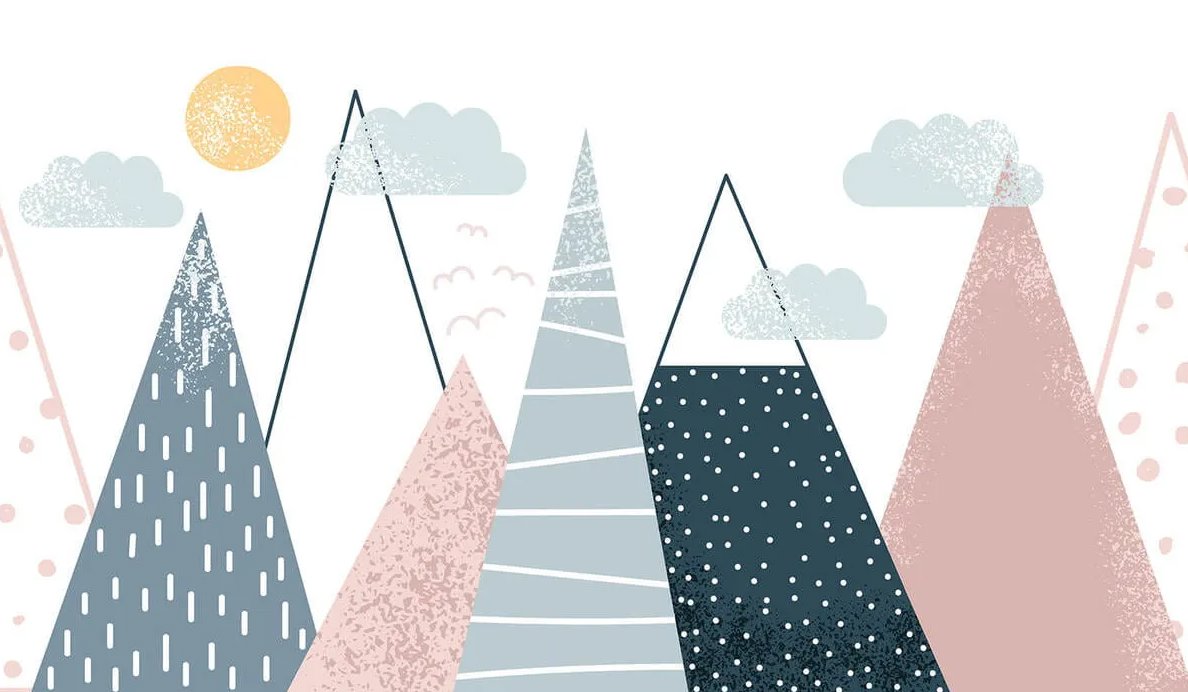 Papier Peint Fille Classique <br/> Scandinave Pastel Doux