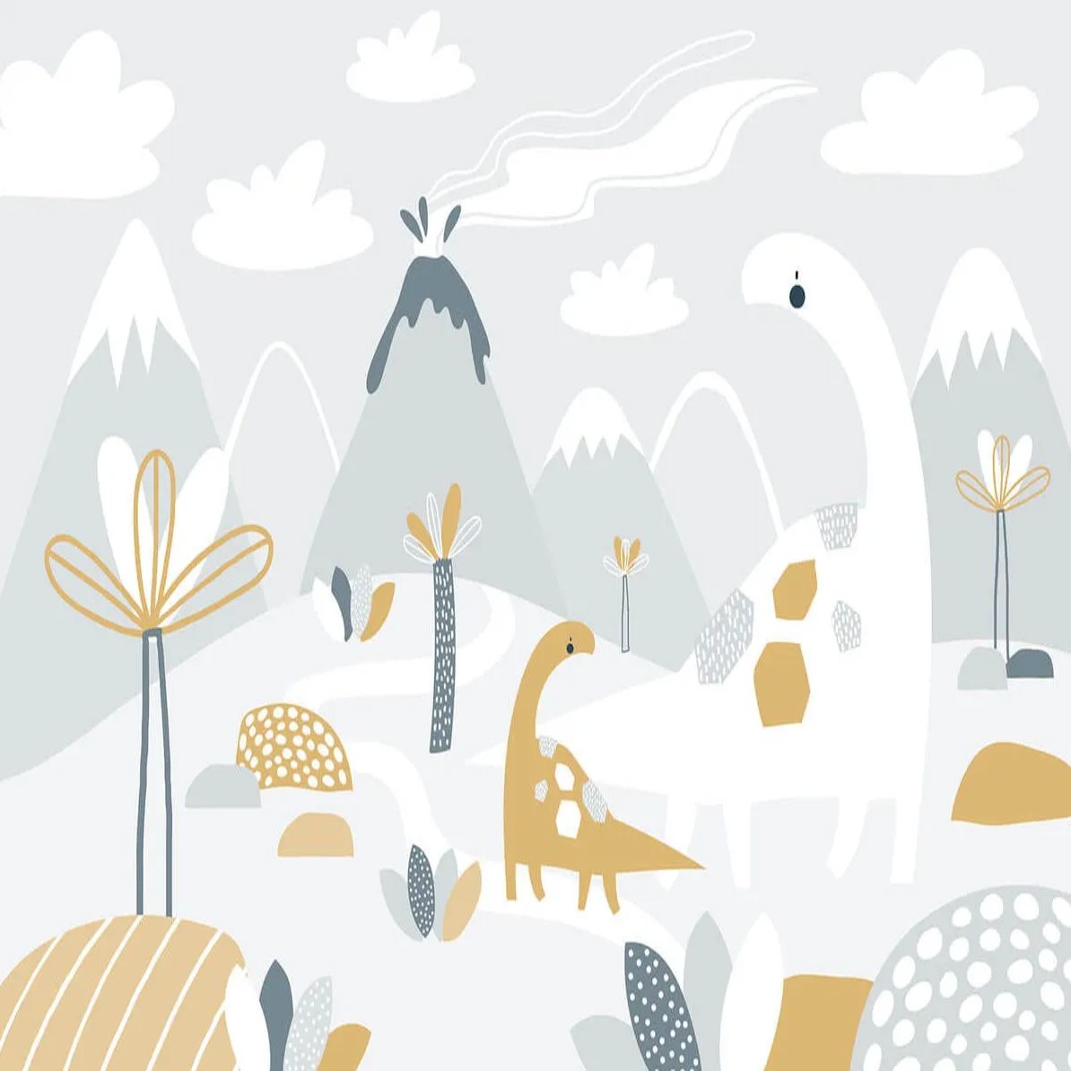 Papier Peint Dinosaure <br/> Pastel Imaginaire