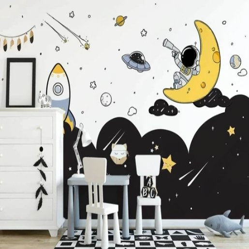 Papier Peint Espace <br/> Observateur de la Lune