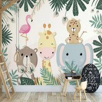 Thumbnail for Papier Peint Animaux <br/> Ambiance Jungle Bébé