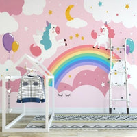 Thumbnail for Papier Peint Licorne <br/> Duo et Arc-en-Ciel