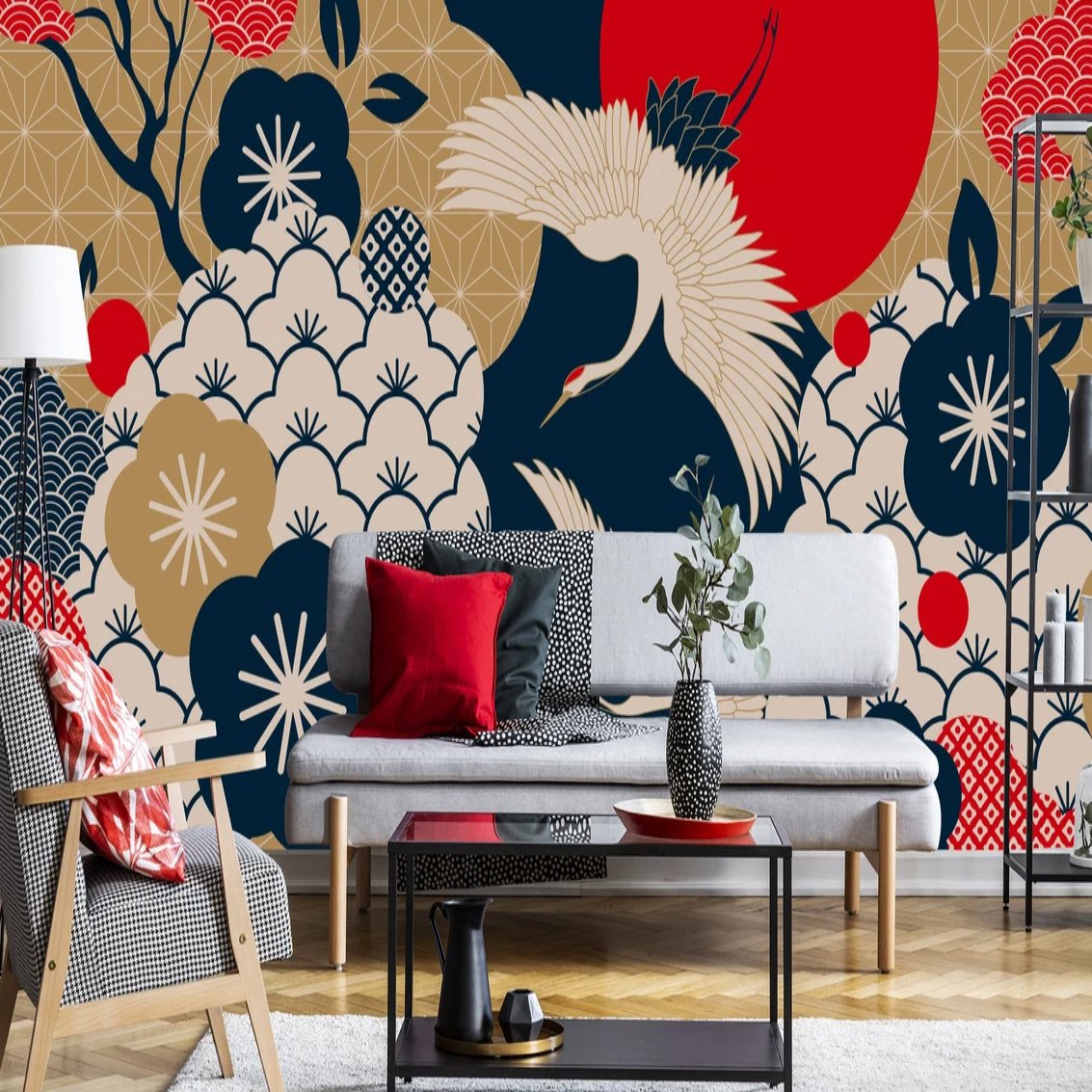 Papier Peint Original Salon <br> Japonisant