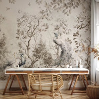 Thumbnail for Deco Salon Papier Peint <br> Vintage Retro Peacock